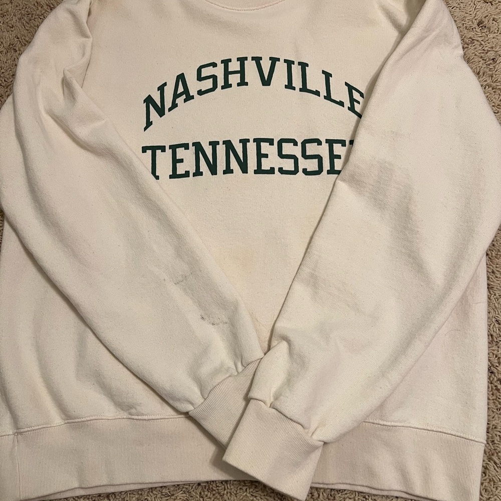 Brandy Melville Cream Nashville Tennessee Sweatshirt